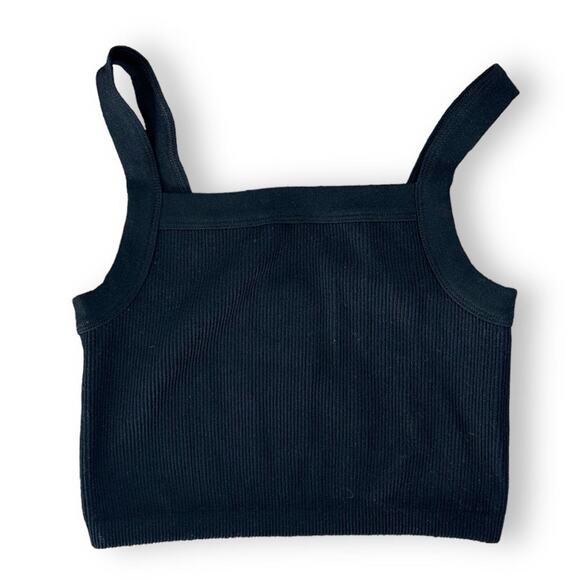 Cotton On Ribbed Seamless Square Neck Crop Top M/L Brown Stretchy Crop Tank - Picture 5 of 9